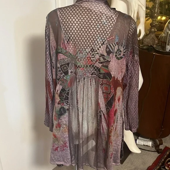 NWT purple lacy cardigan women’s size small long sleeve lightweight - Picture 7 of 14